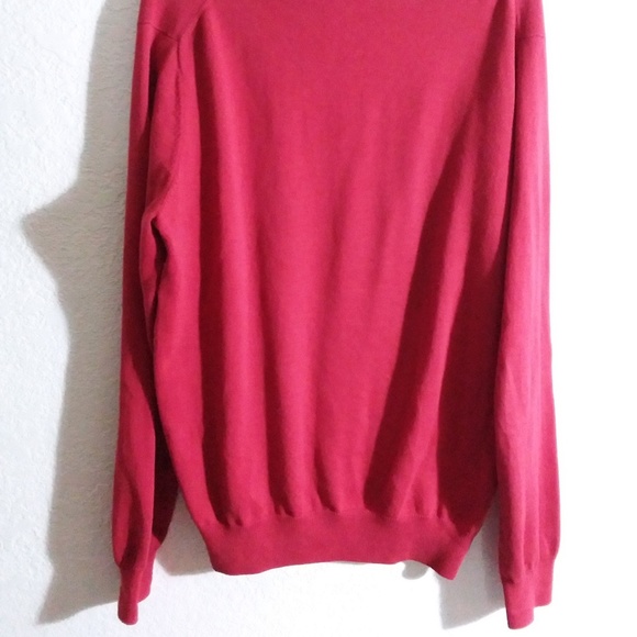 A. Perry ellis v neck Burnt Red Sweater Men's Medi - Picture 4 of 5
